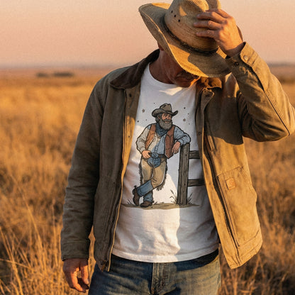 Vintage Cowboy PNG, Western Ranch Style Design - 300 DPI Design for T-Shirt