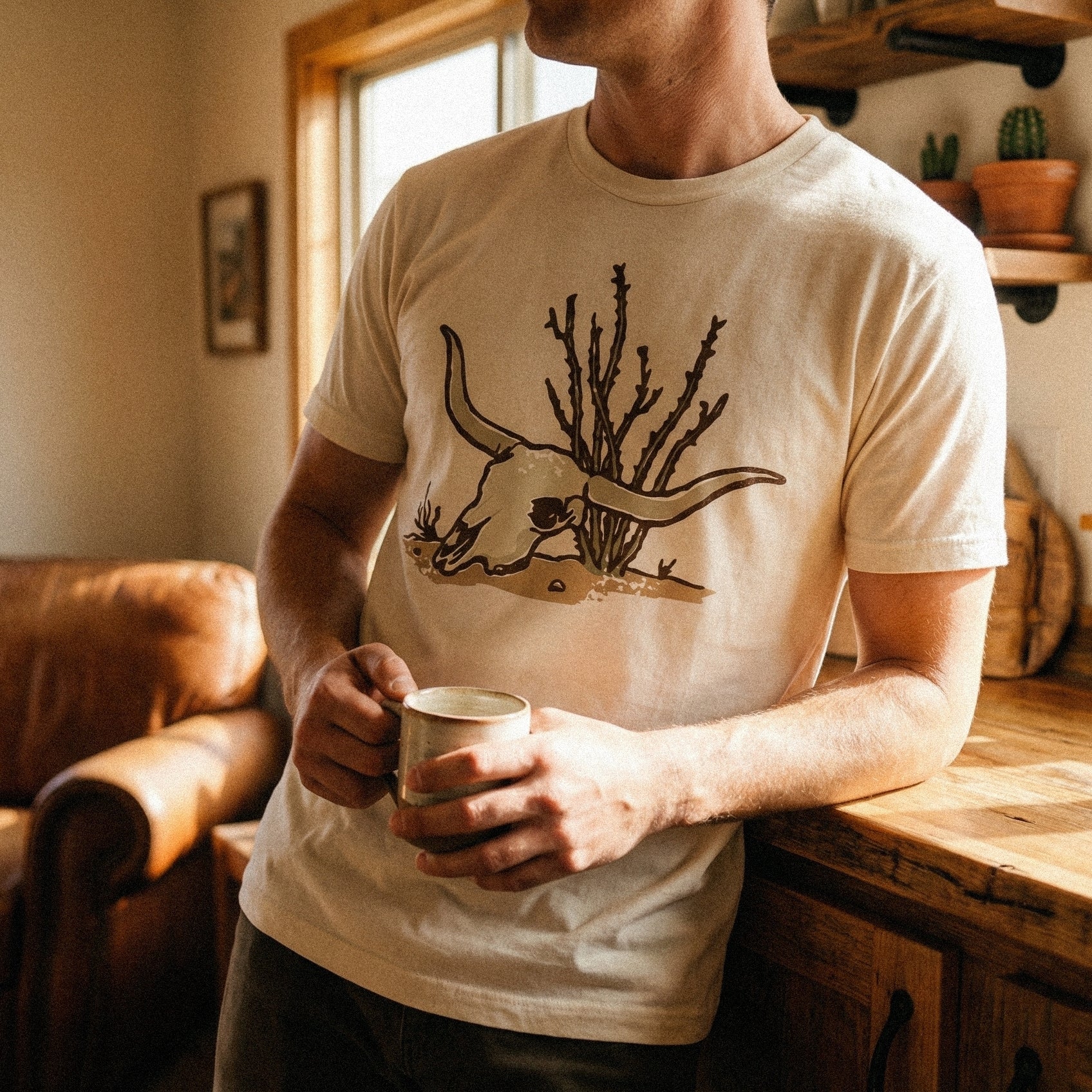 Longhorn Skull PNG, Desert Cow Skull Art Printable - 300 DPI Design for