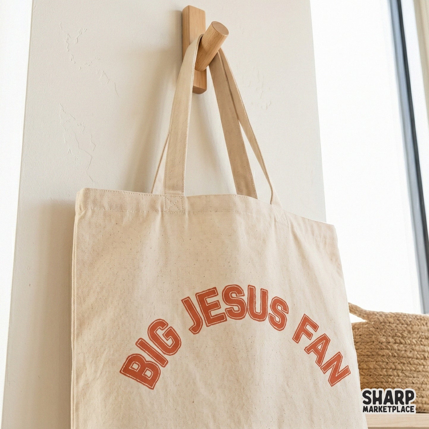 Retro Christian typography design with Big Jesus Fan text for custom faith t-shirts