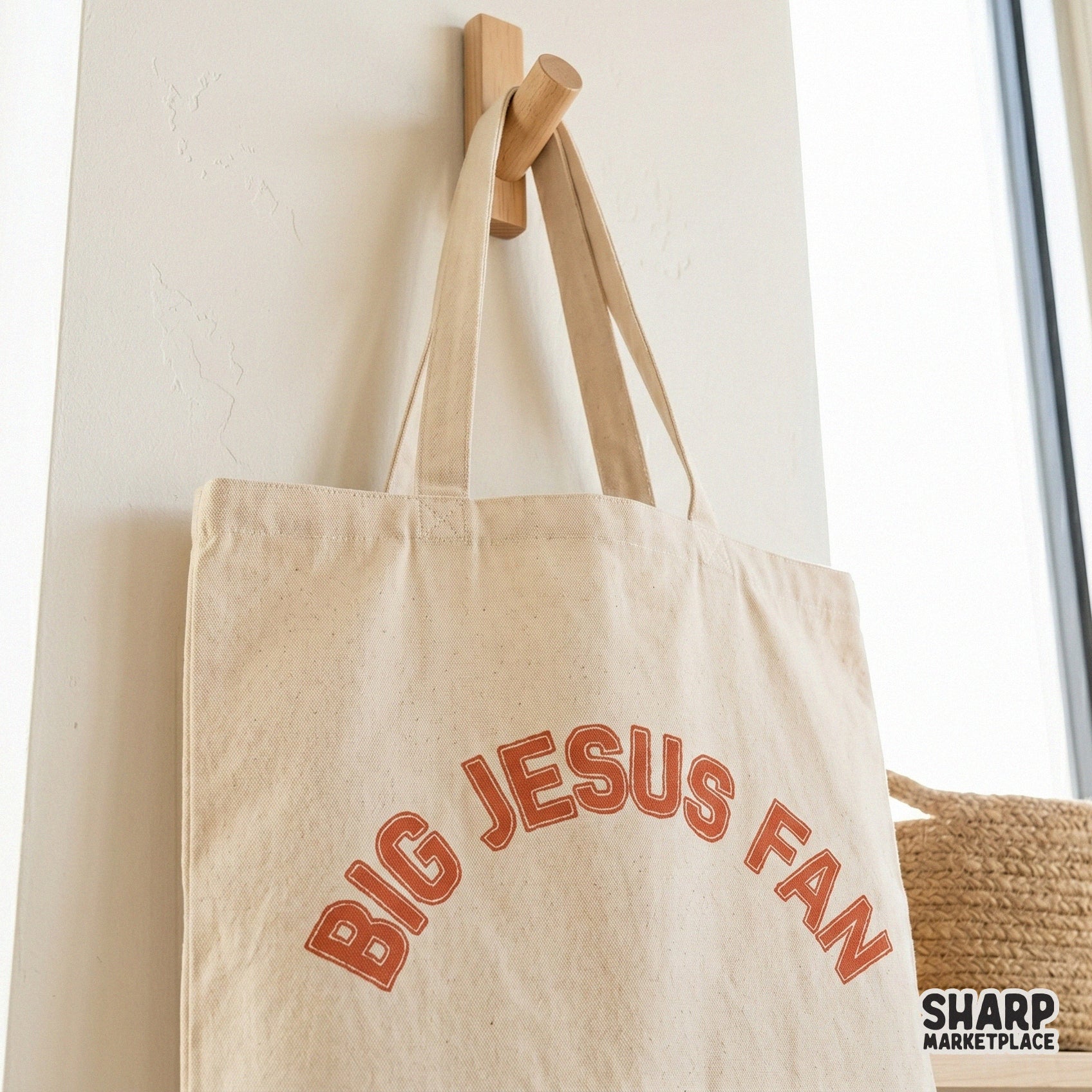Retro Christian typography design with Big Jesus Fan text for custom faith t-shirts