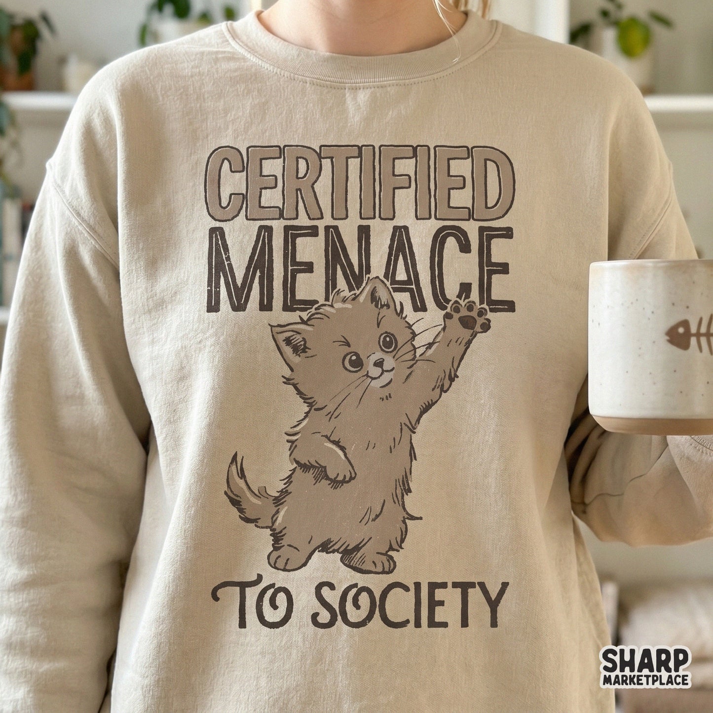 Retro funny kitten graphic with a sarcastic meme theme for cat lovers sublimation and t-shirt designs
