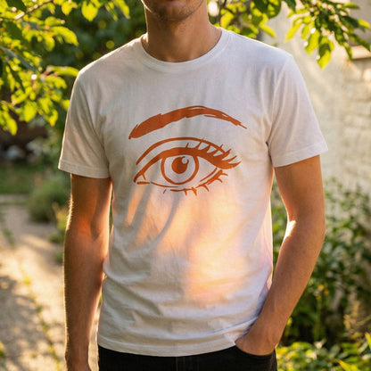 Orange Eye PNG, Line Art Drawing - 300 DPI Design for T-Shirt