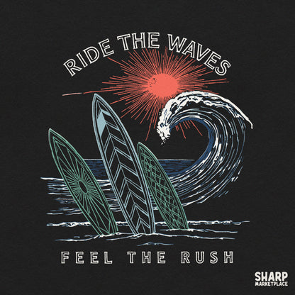 Ride The Waves Feel The Rush Summer PNG Trendy Shirt PNG