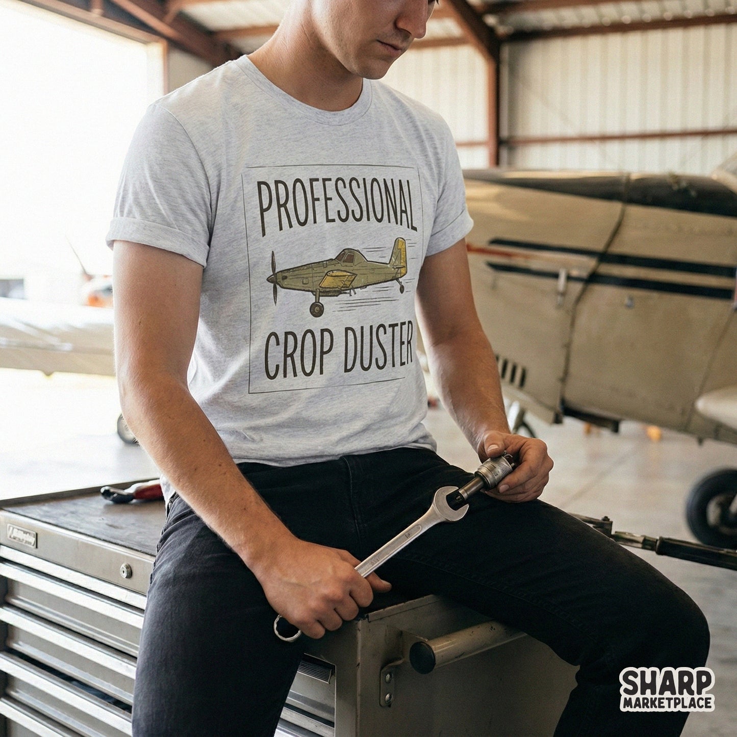 Professional Crop Duster PNG, Funny Farming Shirt - 300 DPI Design for
