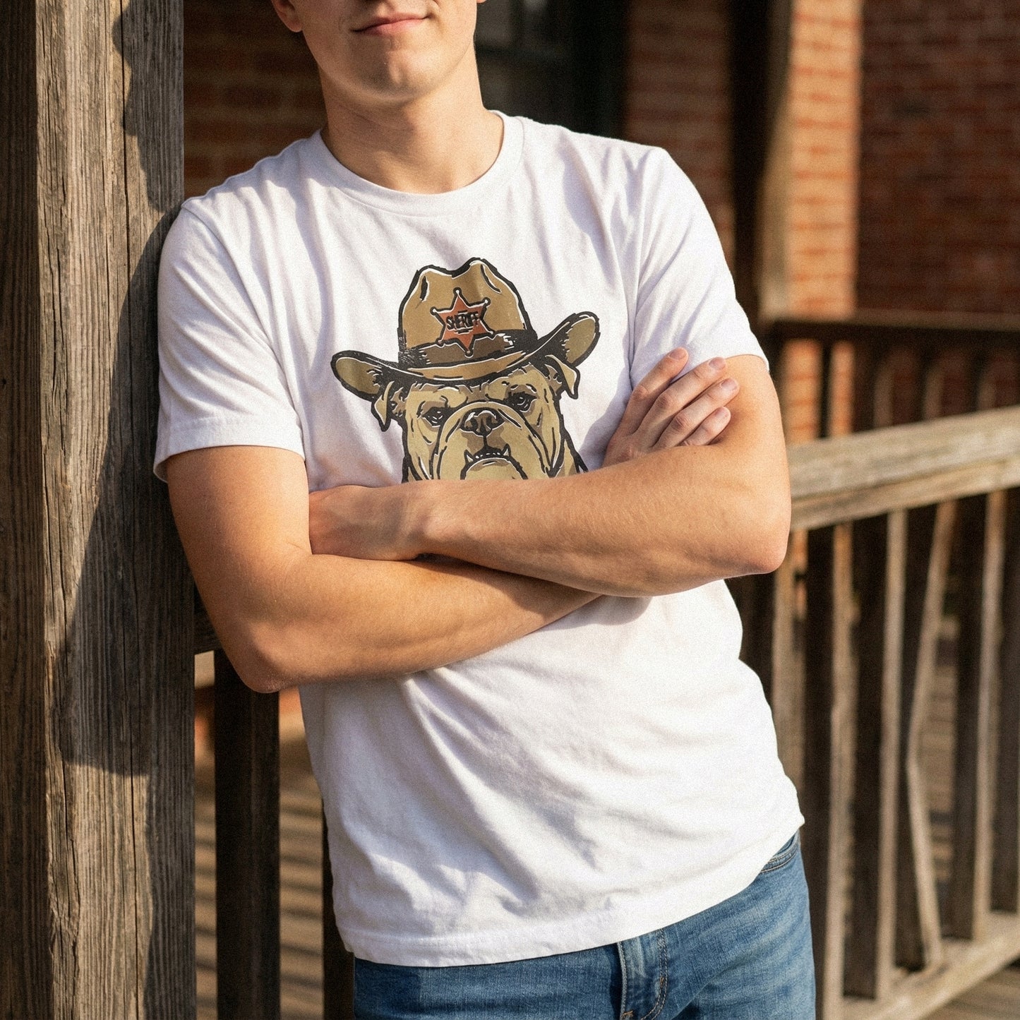 The Sheriff Bulldog PNG, Funny Western Dog Print - 300 DPI Design for