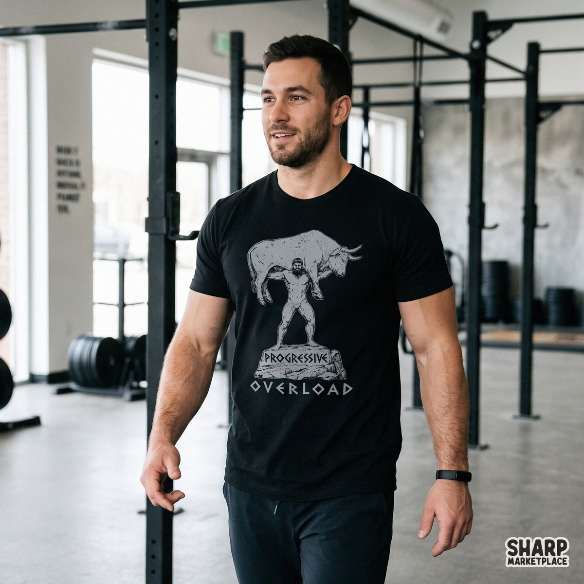 Progressive Overload Milo of Croton Bull Lifting Art