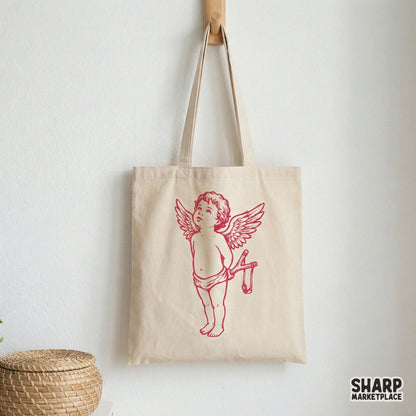 Vintage Cherub With Slingshot PNG, Retro Angel Graphic Tee - 300 DPI