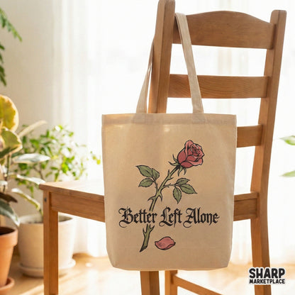 Dark romantic rose artwork with falling petal and decorative text, ideal for DIY print-on-demand projects, heat transfers, and custom apparel.