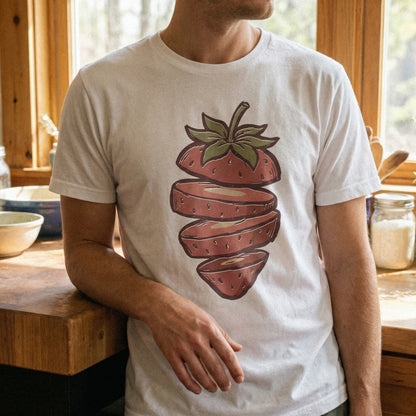 Strawberry PNG, Sliced Fruit Digital Download - 300 DPI Design for T-Shirt