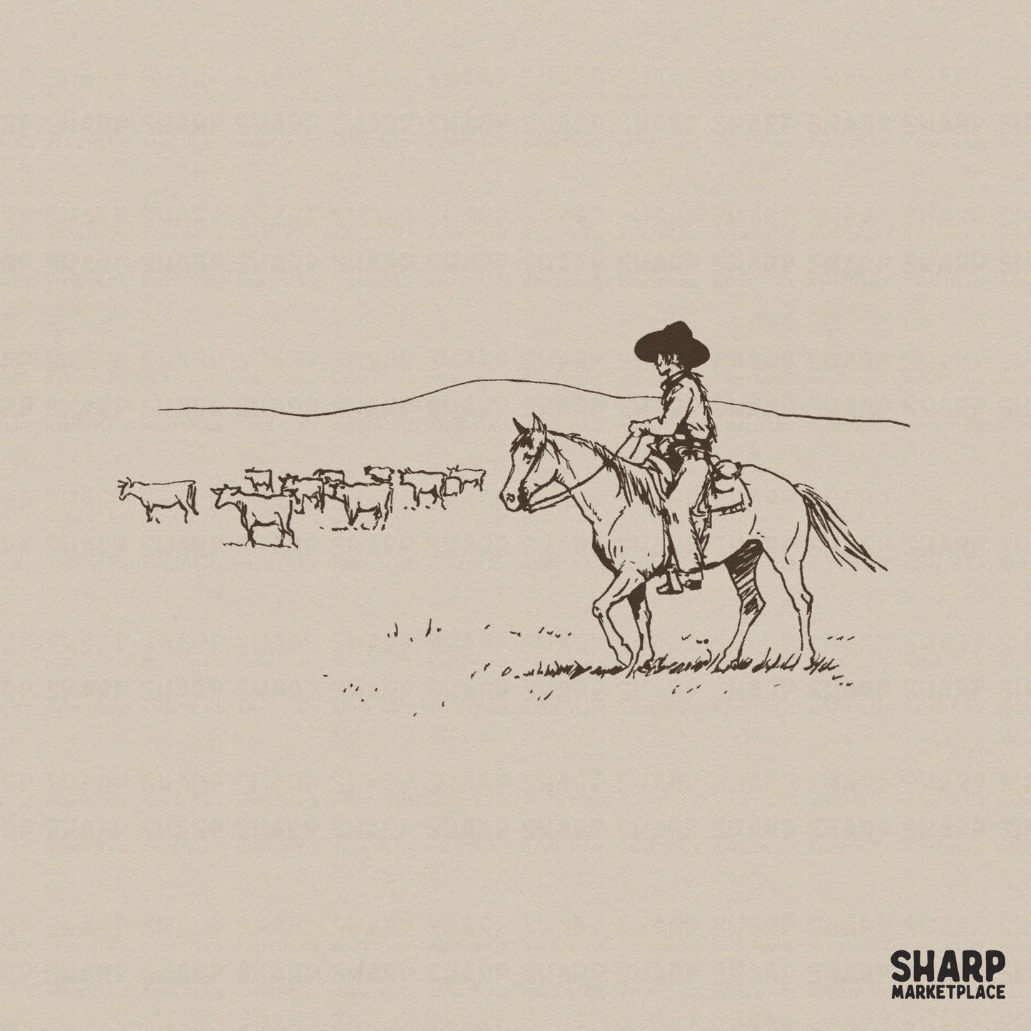 Ranch Cattle Drive PNG, Western PNG - 300 DPI Design for T-Shirt