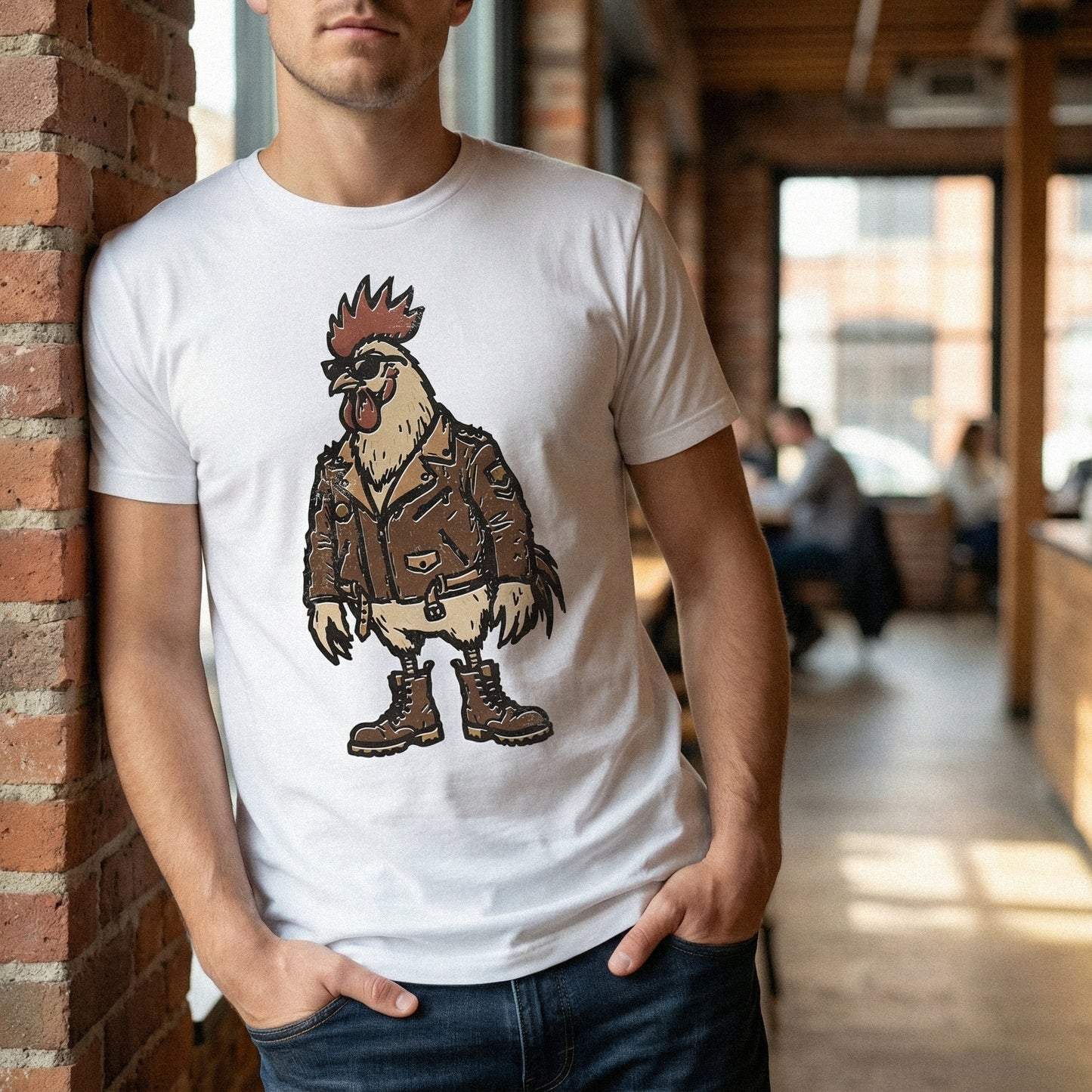 Cool Rooster PNG, Biker Chicken Digital Download - 300 DPI Design for