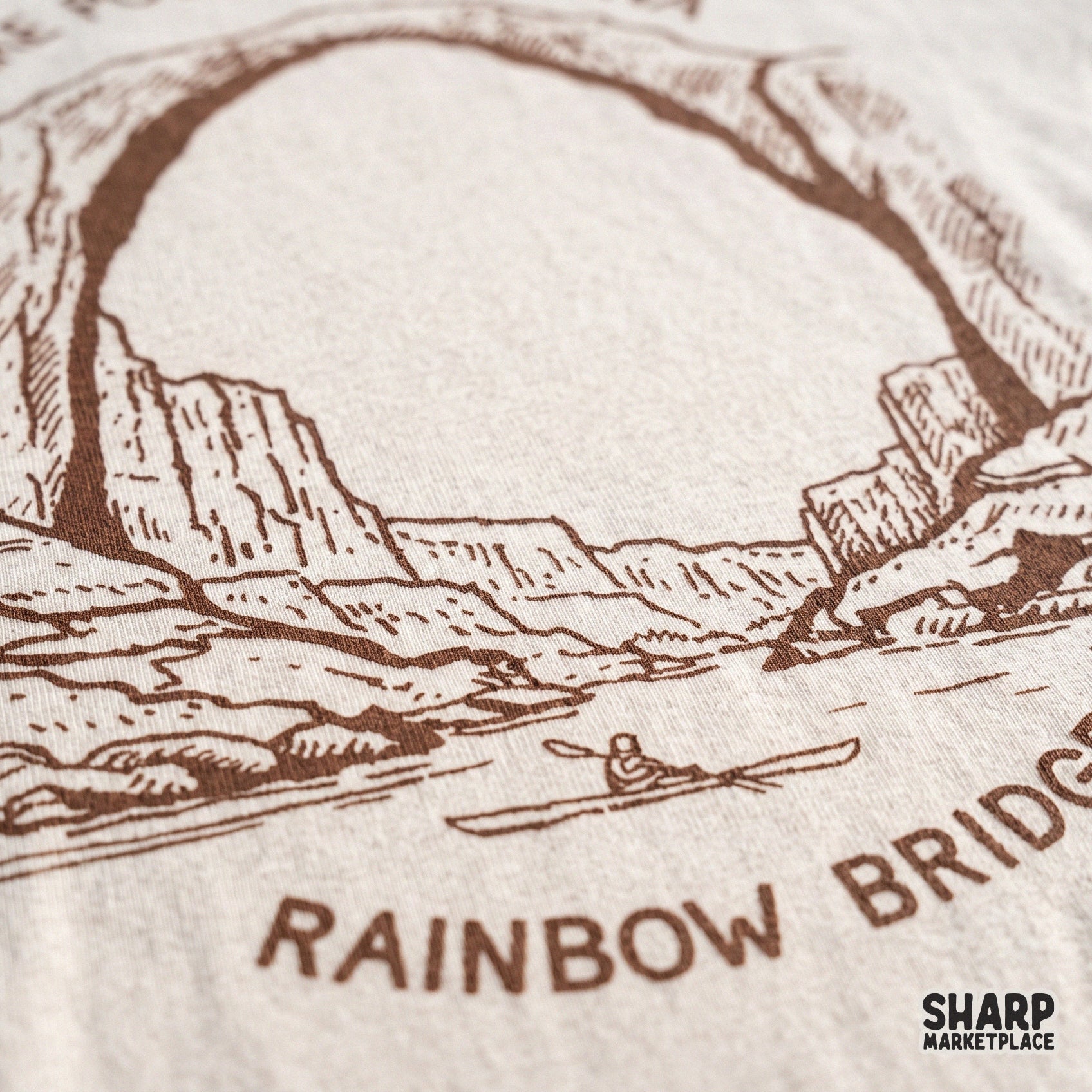 Lake Powell Arizona Rainbow Bridge line art summer png for retro lake life sublimation t-shirts
