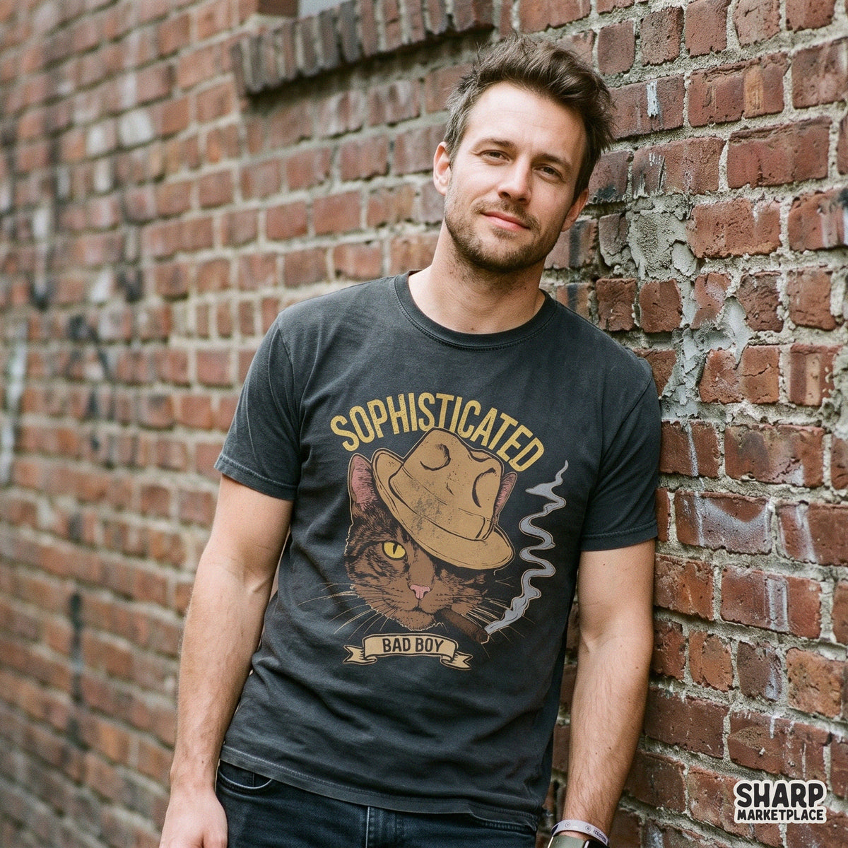 Sophisticated Bad Boy Funny PNG Shirt, Thug Life Mobster