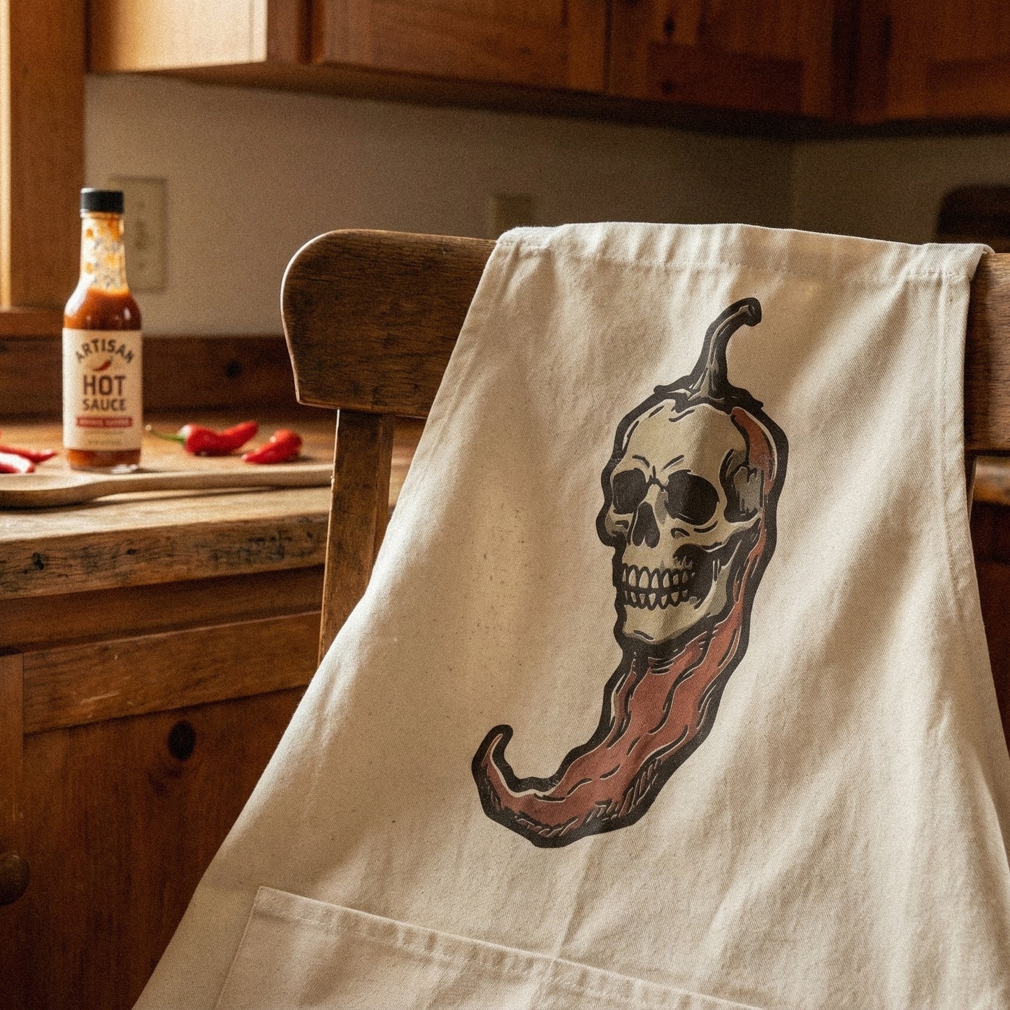 Skull Pepper PNG, Spicy Skull Digital Art - 300 DPI Design for T-Shirt