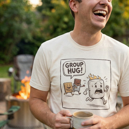 Group Hug! PNG, Funny S'mores Marshmallow Digital Download - 300 DPI