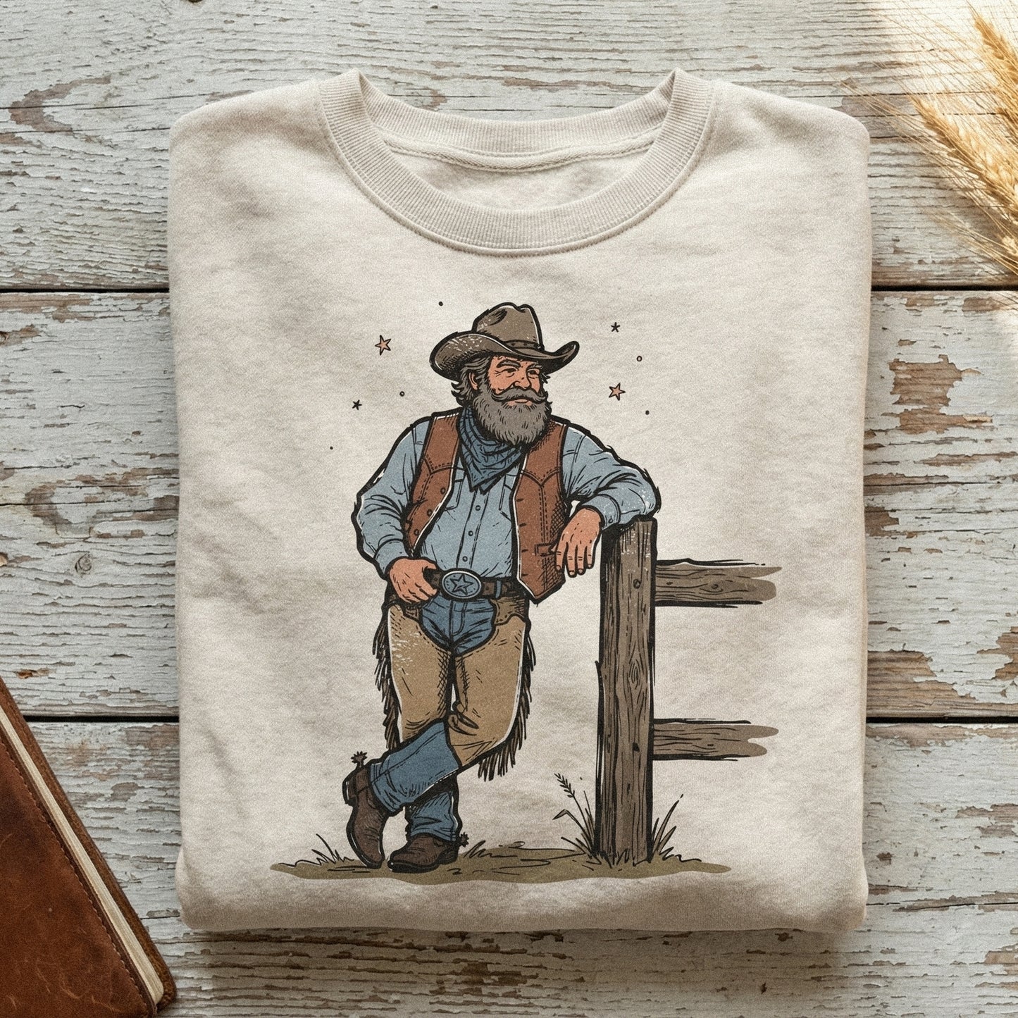Vintage Cowboy PNG, Western Ranch Style Design - 300 DPI Design for T-Shirt