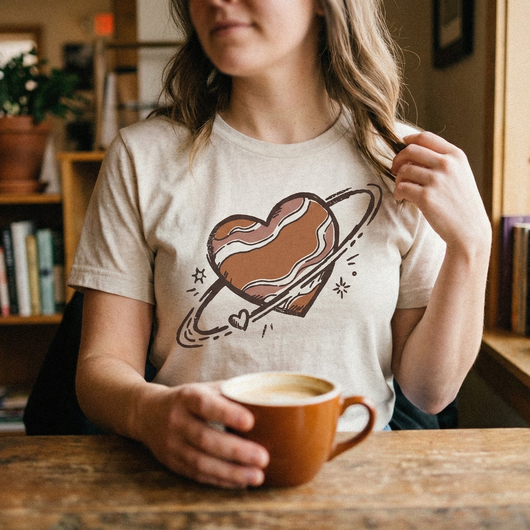 Planet Heart PNG, Cosmic Love Digital Download - 300 DPI Design for T-Shirt