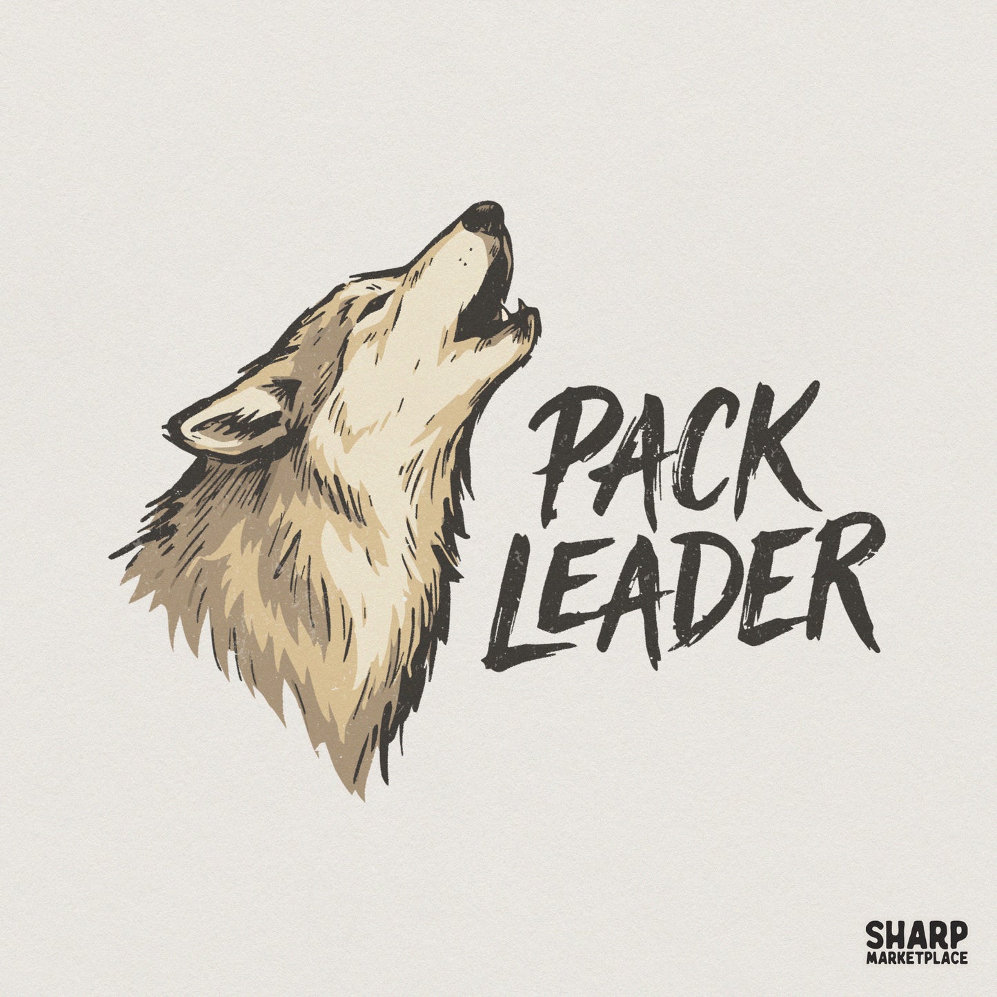 Pack Leader PNG, Howling Wolf PNG - 300 DPI Design for T-Shirt