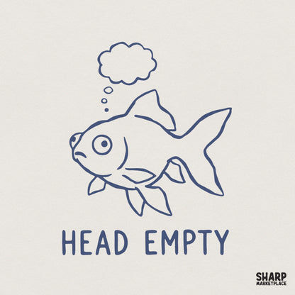 Head Empty PNG, Funny Goldfish Digital Shirt Design - 300 DPI Design for