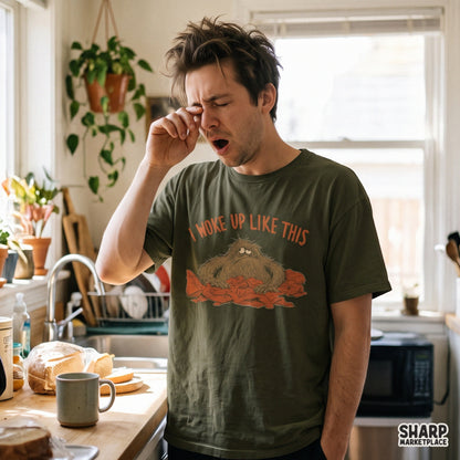 I Woke Up Like This PNG, Funny Sleepy Monster Shirt