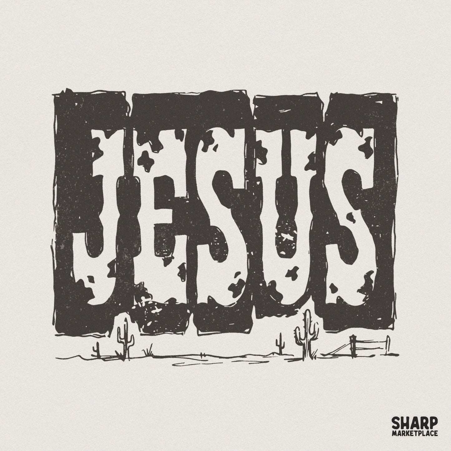 Jesus Western Vintage Shirt PNG, Christian Faith Tee Sublimation - 300