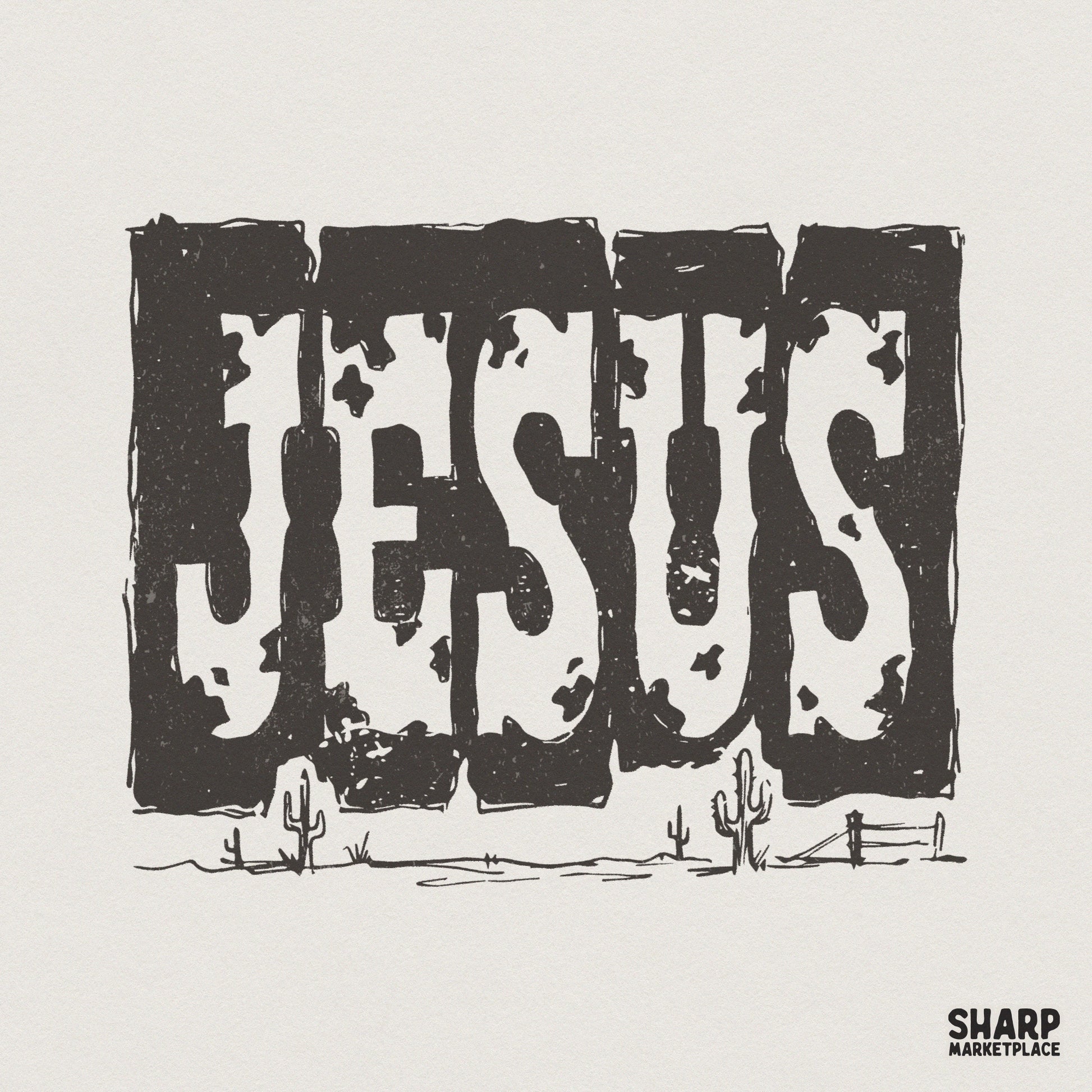 Jesus Western Vintage Shirt PNG, Christian Faith Tee Sublimation - 300