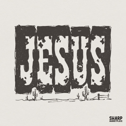 Jesus Western Vintage Shirt PNG, Christian Faith Tee Sublimation - 300