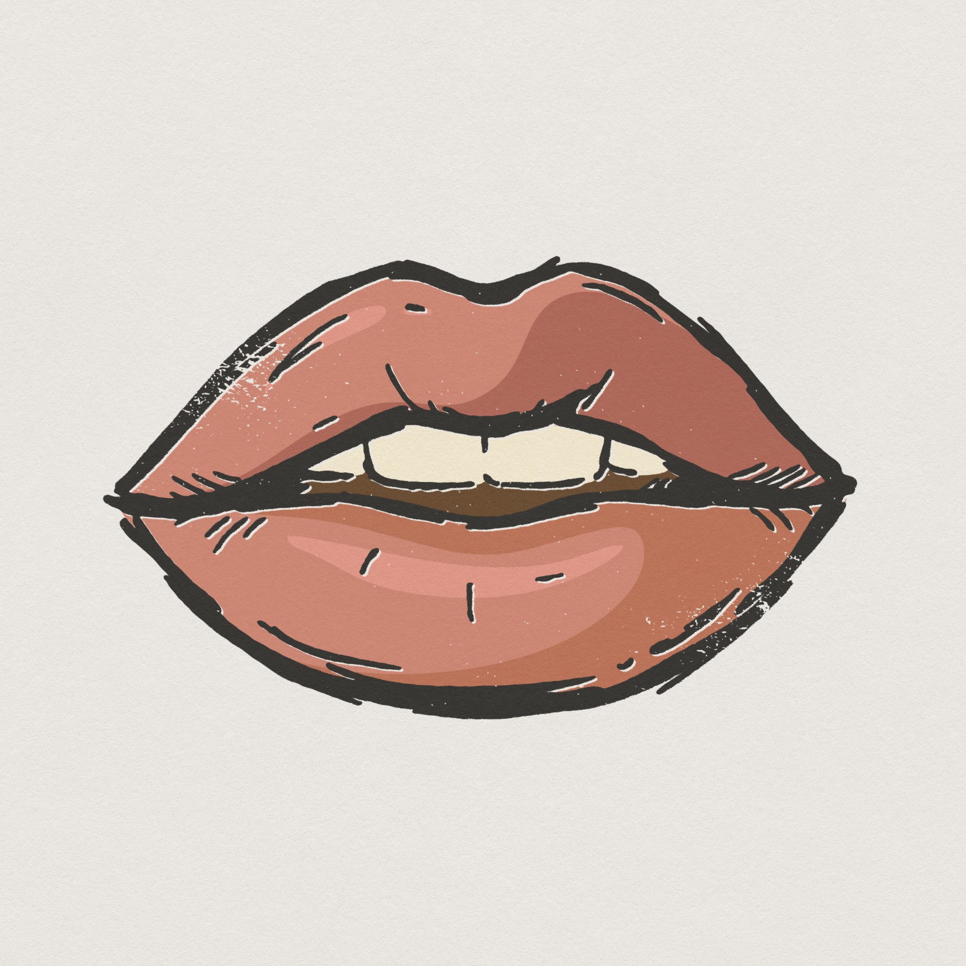 Lips PNG, Bite Lip Digital Download - 300 DPI Design for T-Shirt