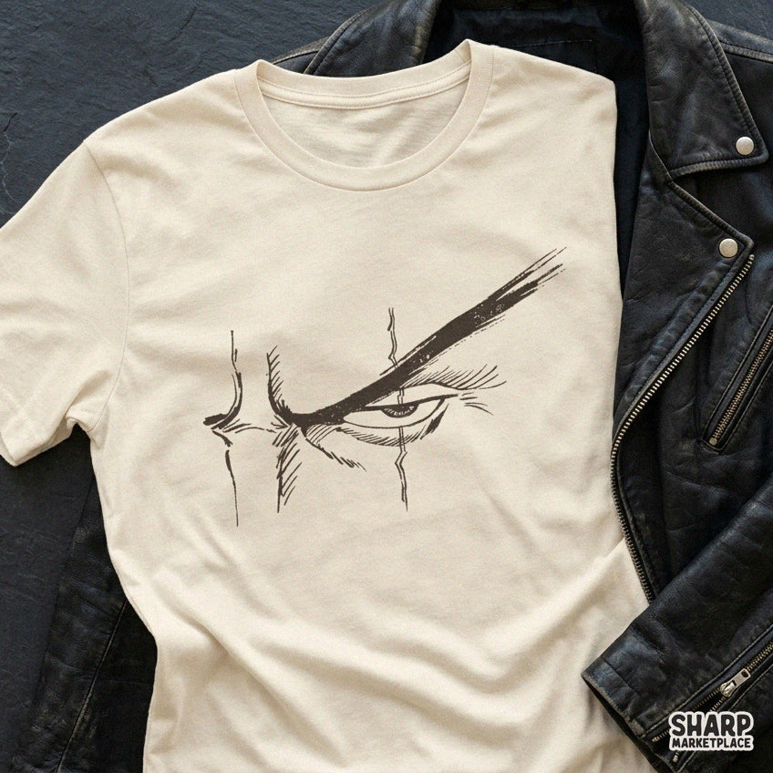 Intense Anime Scarred Eye Illustration For Manga Fans