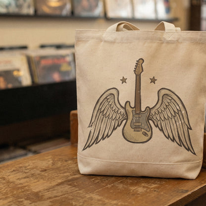 Guitar With Wings PNG, Angelic Music Clipart - 300 DPI Design for T-Shirt