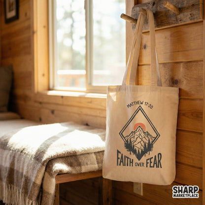 Faith Over Fear PNG, Bible Verse Shirt Design - 300 DPI Design for T-Shirt