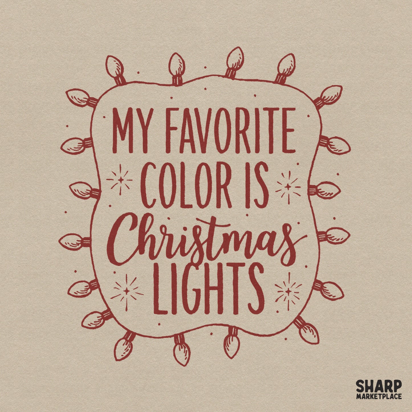 Funny retro Christmas lights design with festive quote for trendy holiday shirts and winter digital sublimation projects