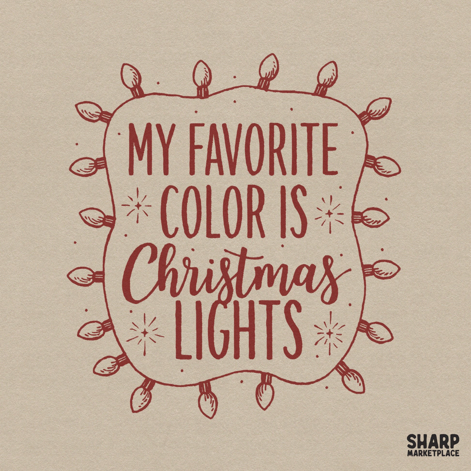 Funny retro Christmas lights design with festive quote for trendy holiday shirts and winter digital sublimation projects