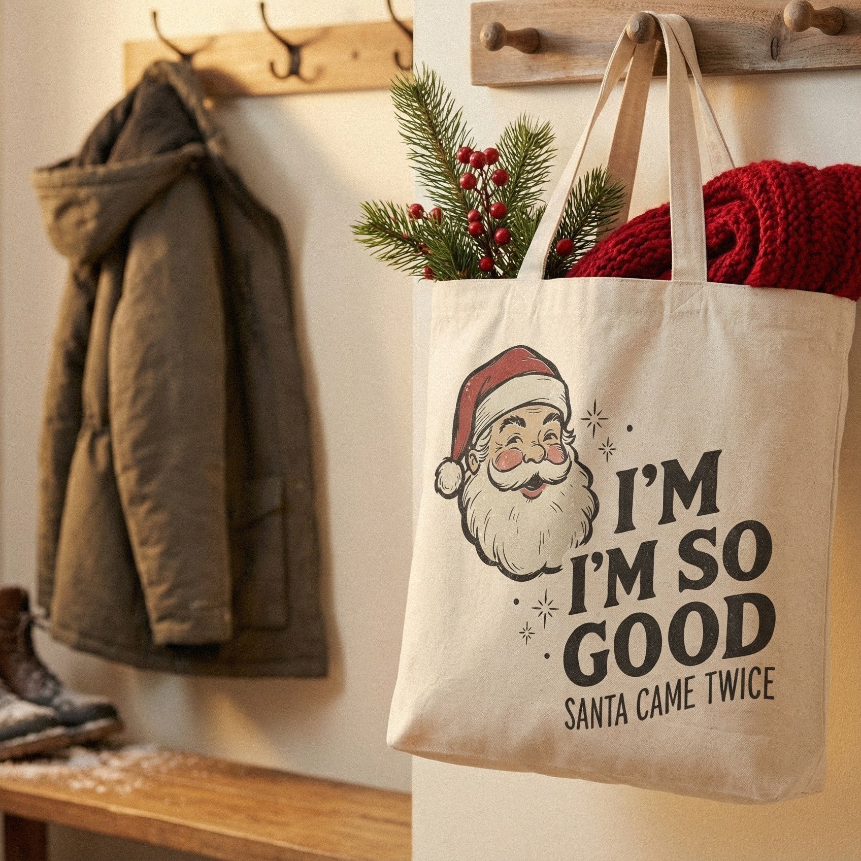 I'm So Good Santa Came Twice PNG, Funny Christmas Shirt - 300 DPI Design