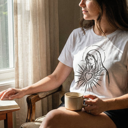 Sacred Heart of Mary PNG, Religious Shirt Design - 300 DPI Design for