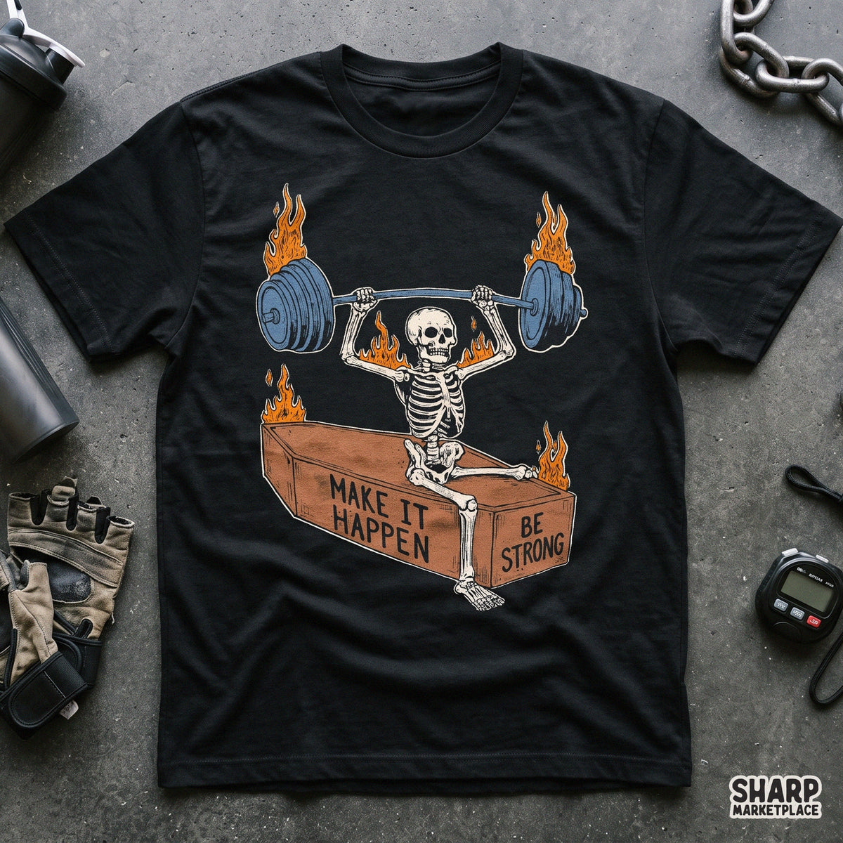 Make It Happen Be Strong Halloween PNG, Shirt Sublimation