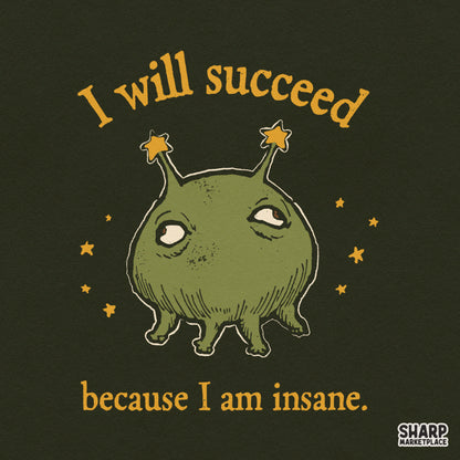 Sarcastic retro green alien PNG featuring humorous mental health quote for custom print t-shirt design