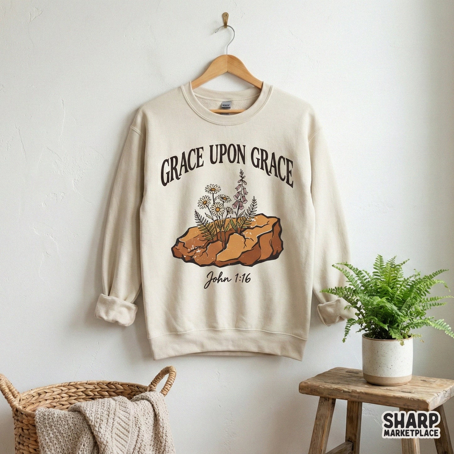 Grace Upon Grace PNG, Bible Verse Shirt Design - 300 DPI Design for T-Shirt