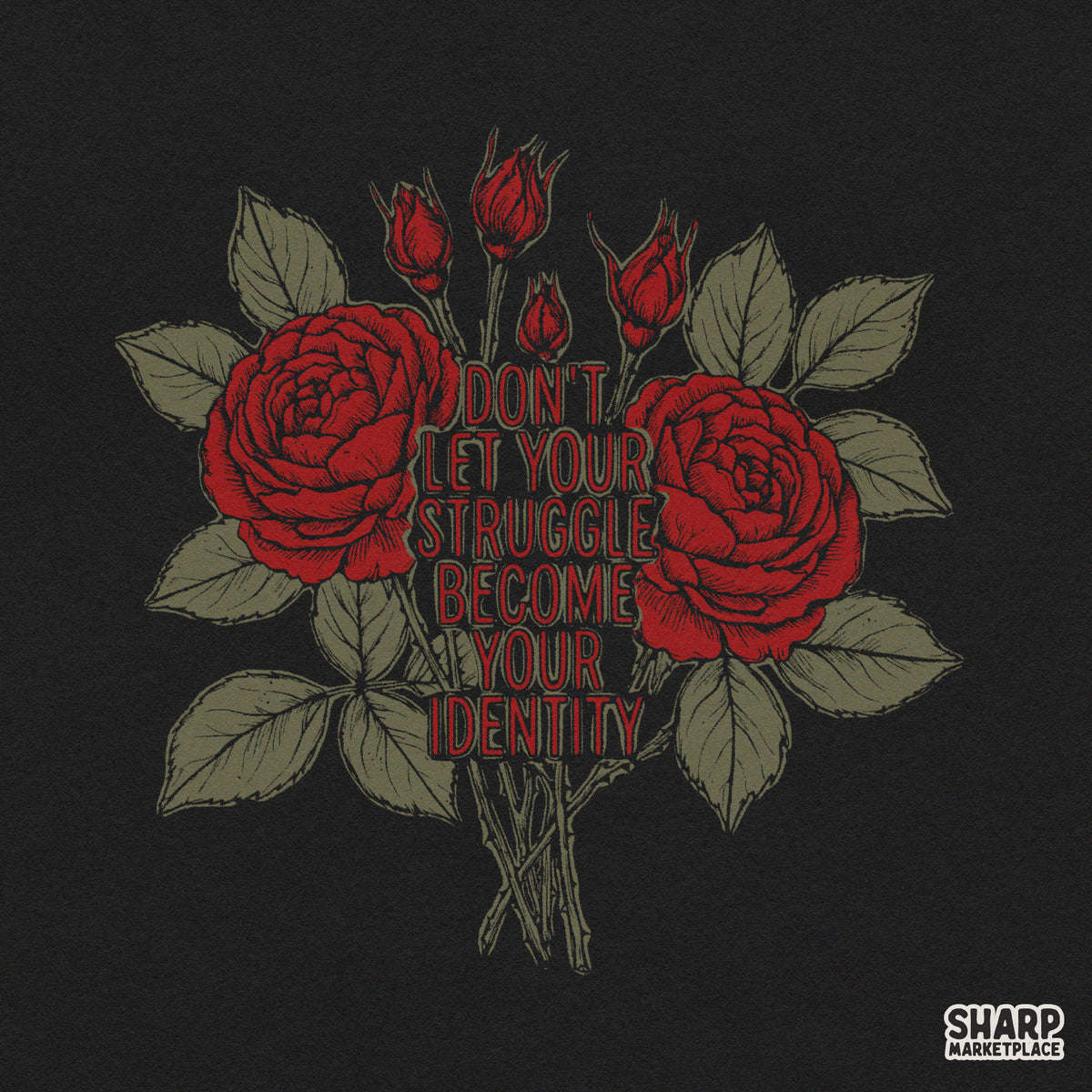 Don't Let Your Struggle Become Your Identity PNG, Vintage