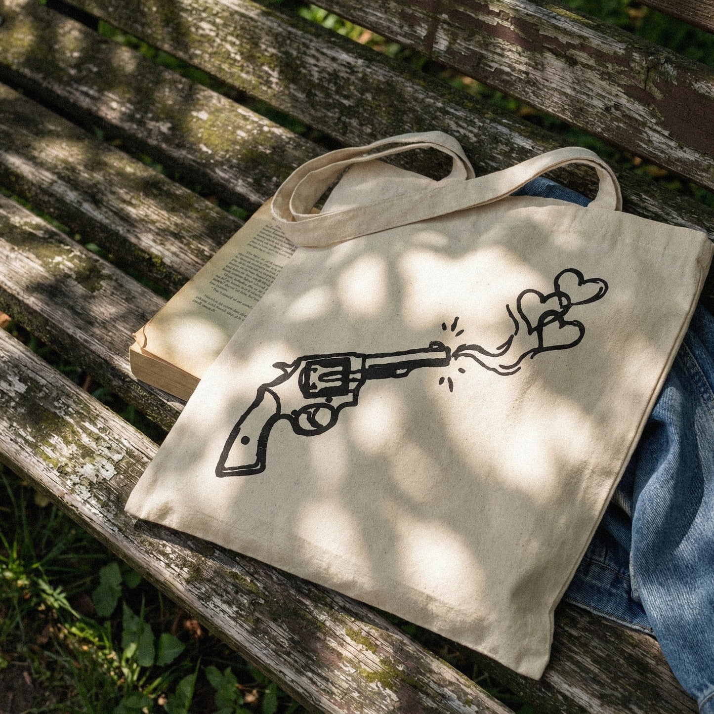 Love And Peace Gun PNG, Retro Heart Pistol Digital Download - 300 DPI