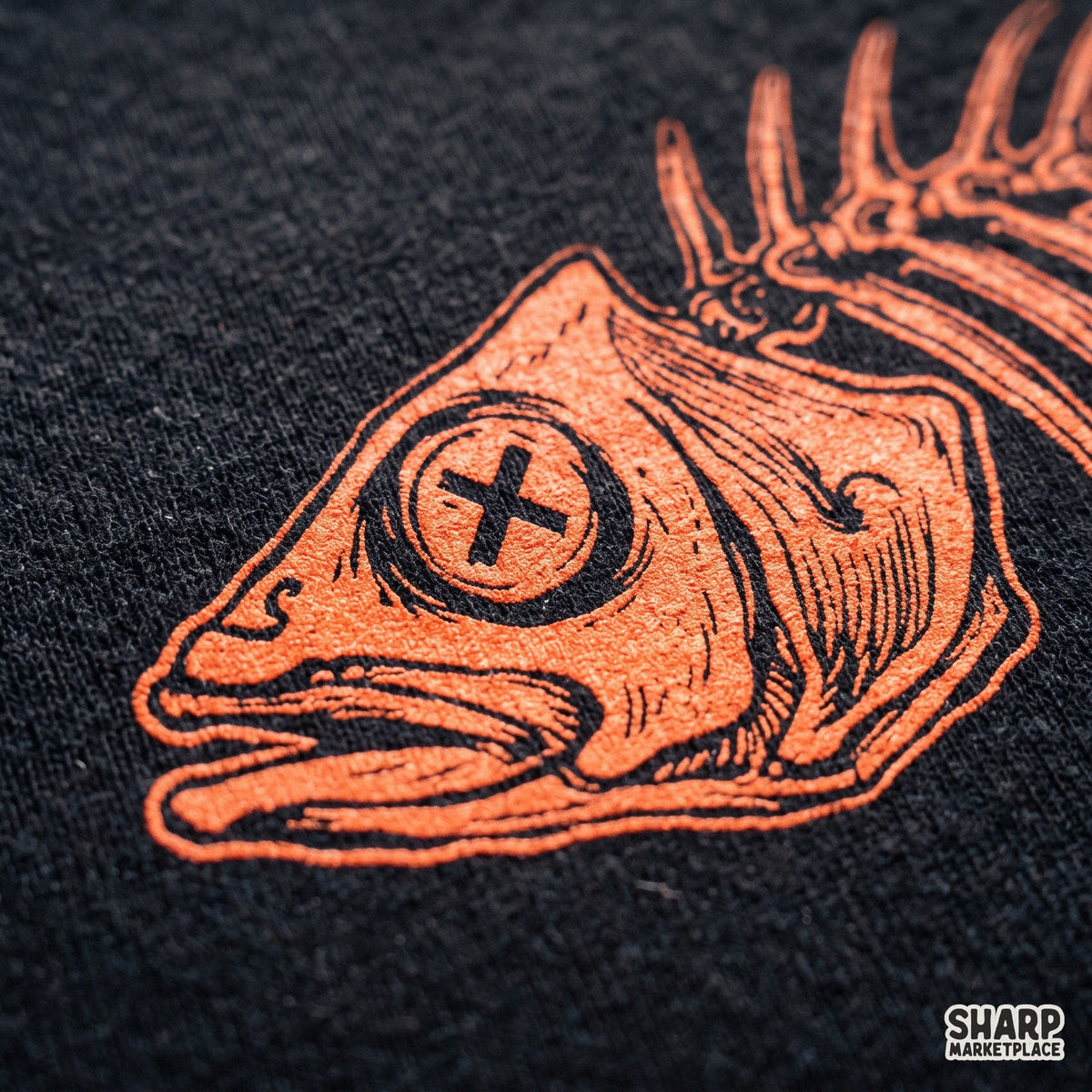 Vintage Fish Skeleton Illustration Shirt, Fishing PNG Lake