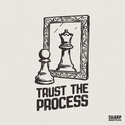 Trust The Process PNG, Motivational Chess Printable - 300 DPI Design for