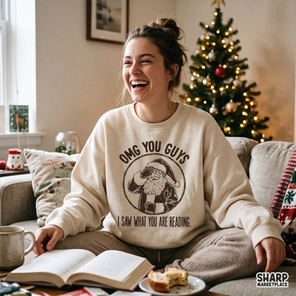 OMG You Guys I Saw What You Are Reading Christmas PNG