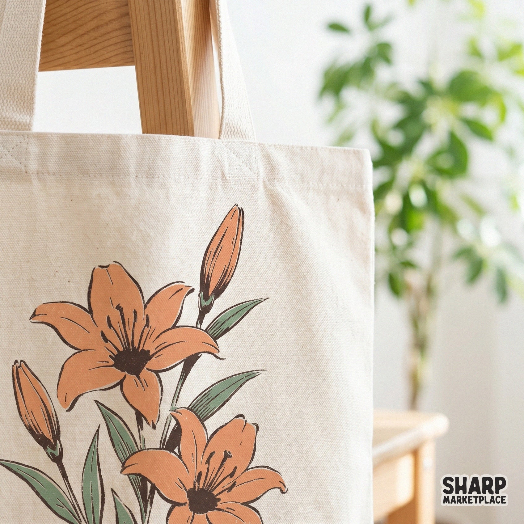Vintage orange lilies botanical illustration retro flower png for sublimation t-shirts