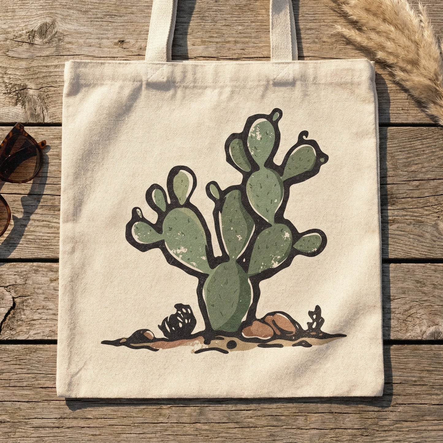 Prickly Pear Cactus PNG, Desert Plant Clipart - 300 DPI Design for T-Shirt