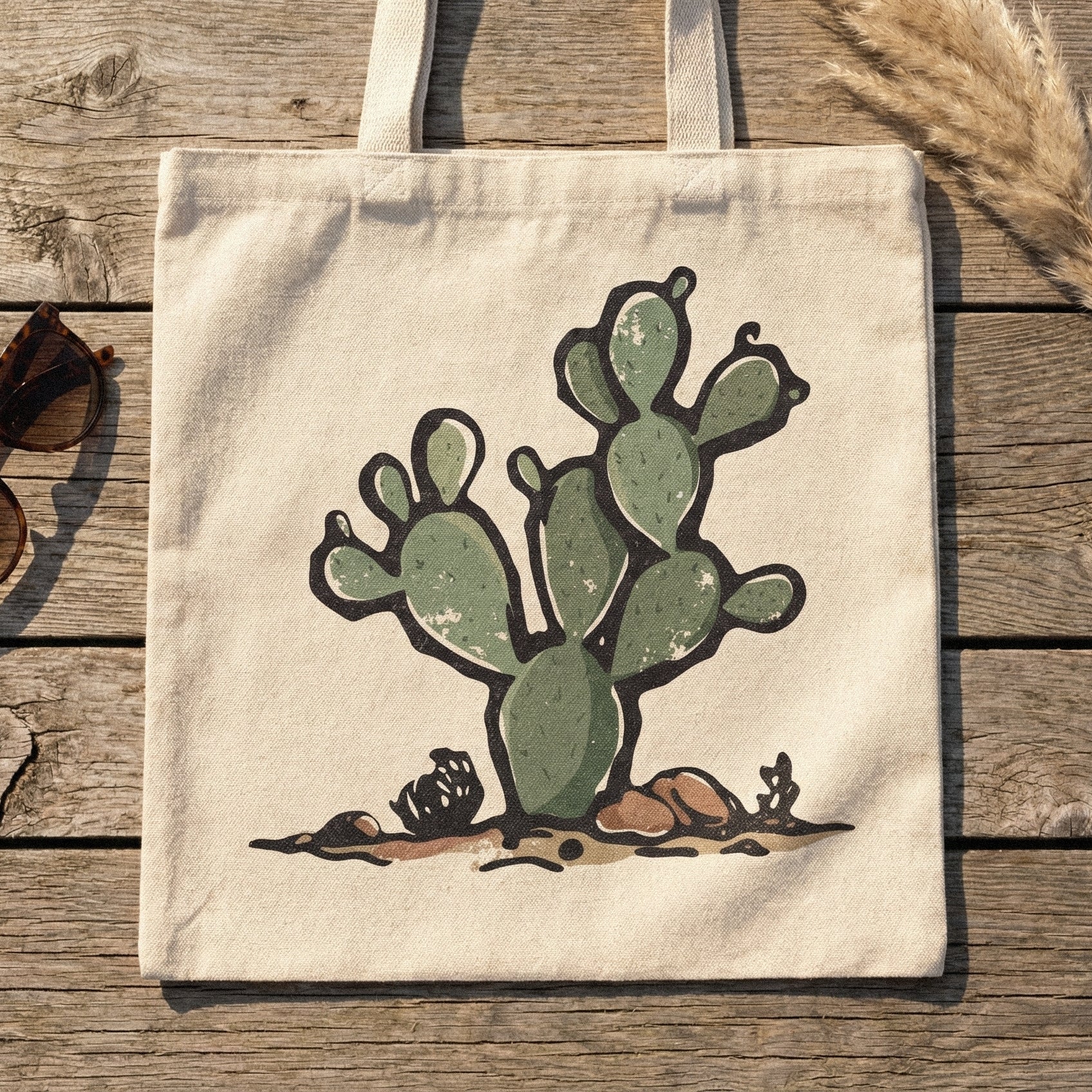 Prickly Pear Cactus PNG, Desert Plant Clipart - 300 DPI Design for T-Shirt