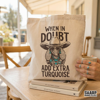 Retro inspired armadillo illustration with bold rustic typography, ideal for creating custom stickers, apparel, or unique desert themed wall art.