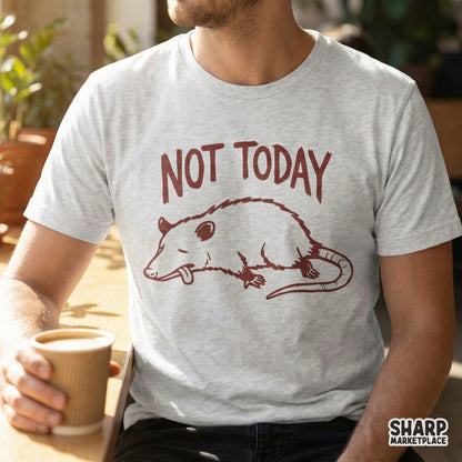 Not Today PNG, Funny Opossum Digital Download - 300 DPI Design for T-Shirt