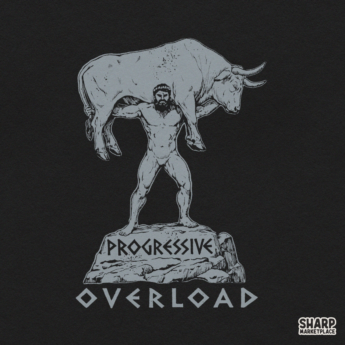 Progressive Overload Milo of Croton Bull Lifting Art