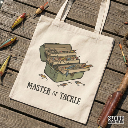 Master of Tackle Funny Fishing Shirt, Retro Tackle Box Gift - 300 DPI